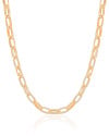 Choker Elos Ovais Lisos Banhado a Ouro 18K