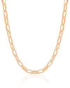 Choker Elos Ovais Lisos Banhado a Ouro 18K