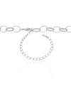Choker Elos Ovais Lisos Ródio Branco
