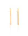 Brinco Palito Liso Reto Banhado a Ouro 18K
