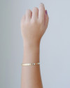 Bracelete Liso 5 mm Banhado a Ouro 18K