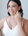 Anel Bolinhas Lisas Tamanho 15 Banhado a Ouro 18K
