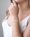 Pulseira Riviera Cristal Banhado a Ouro 18K