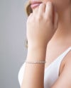 Pulseira Riviera Cristal Ródio Branco