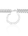 Choker Escamas 12 mm Ródio Branco