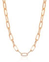 Gargantilha Elos Ovais 8 mm Banhado a Ouro 18K - 45 cm