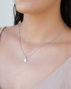 Gargantilha Veneziana Redondo Flat Liso Ródio Branco