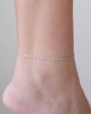 Tornozeleira Grumet 2 mm Ródio Branco