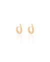 Brinco Argola Click Gota Lisa 1.4 cm Banhado a Ouro 18K