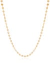 Gargantilha Plaquinhas Redondas 4 mm Banhado a Ouro 18K