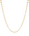 Gargantilha Plaquinhas Redondas 4 mm Banhado a Ouro 18K