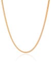 Gargantilha Snake 3 mm Banhado a Ouro 18K