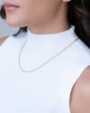 Gargantilha Elos Trabalhados Banhado a Ouro 18K
