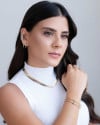 Choker Malha Fita 5 mm Banhado a Ouro 18K