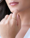 Anel Cravejado Cristal Tamanho 14 Banhado a Ouro 18K