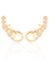 Ear Cuff Bolas Achatadas Banhado a Ouro 18K
