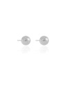 Brinco Bola 10 mm Ródio Branco