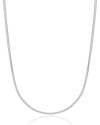 Gargantilha Longa Malha Fita 2 mm Ródio Branco