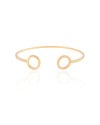 Bracelete Filete Esferas Vazadas Liso Banhado a Ouro 18K