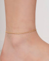 Tornozeleira Rabo de Rato 1.5 mm Banhado a Ouro 18K