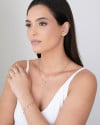 Gargantilha Veneziana Árvore Cravejada Cristal Banhado a Ouro 18K