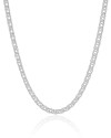 Choker Grumet 4 mm Ródio Branco