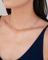 Gargantilha Veneziana 1 mm Banhado a Ouro 18K