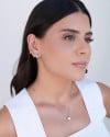 Gargantilha Veneziana Coração Zircônia Ródio Branco