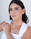 Gargantilha Veneziana Mãe Ponto de Luz Cristal Banhado a Ouro 18K