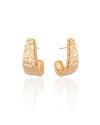 Brinco Argola Orgânica 2.7 cm Banhado a Ouro 18K