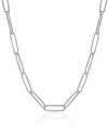 Choker Elos Ovais Ródio Branco