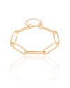Pulseira Elos Ovais Banhado a Ouro 18K