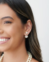 Brinco Dior Pérola Banhado a Ouro 18K