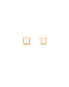 Brinco Quadrado Cravejado Cristal Banhado a Ouro 18K