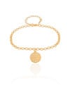 Pulseira Elos Portugueses Gato Meu Filho Tem 4 Patas Banhado a Ouro 18K