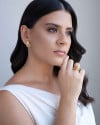 Anel Filetes Torcidos Tamanho 16 Banhado a Ouro 18K