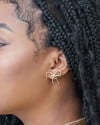 Brinco Laço Liso Banhado a Ouro 18K
