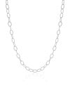 Choker Elos Ovais 5 mm Ródio Branco