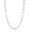 Choker Elos Ovais 7 mm Ródio Branco