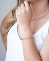 Pulseira Elos Torcidos 4 mm Ródio Branco