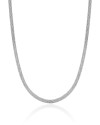 Choker Malha Esteira 3 mm Ródio Branco