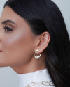 Brinco Orgânico Vazado Liso Banhado a Ouro 18K