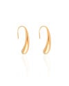 Brinco Passante Gota Lisa Banhado a Ouro 18K