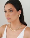 Brinco Argola Gota Lisa 2.5 cm Banhado a Ouro 18K