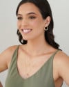 Piercing Gotas Cravejado Cristal Banhado a Ouro 18K