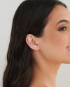Piercing Gotas Cravejado Cristal Ródio Branco