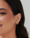 Brinco Coração Grumet Banhado a Ouro 18K