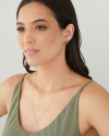 Brinco Argola Click Redonda Achatada Lisa 1.7 cm Banhado a Ouro 18K