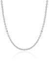 Choker Elos 3 mm Ródio Branco