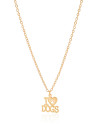 Gargantilha Elos Americanos I Love Dogs Banhado a Ouro 18K